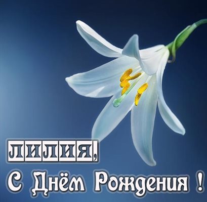 Прикольная картинка Лилии с Днем Рождения - со стихами для Ватсап